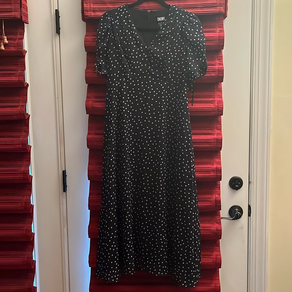 DKNY Polka dot maxi dress size 4